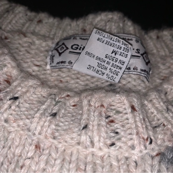 v i n t a g e :: Long Plaid Floral Embroidered Granny Knit Sweater - Picture 6 of 11